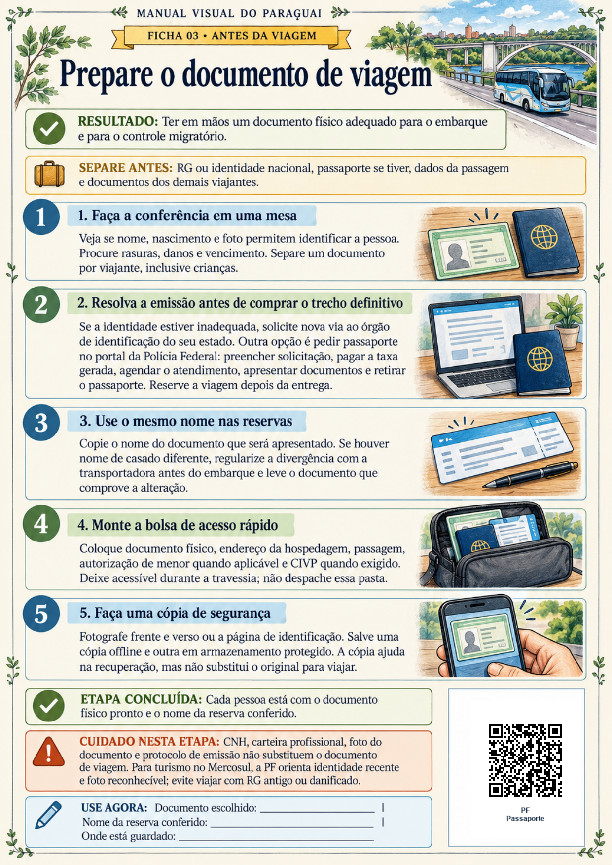 Ficha 03 — Prepare o documento de viagem